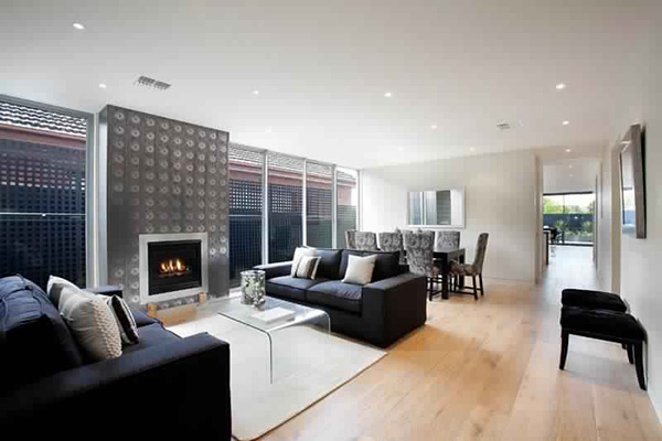 Pearl White Timber Oak Flooring Room